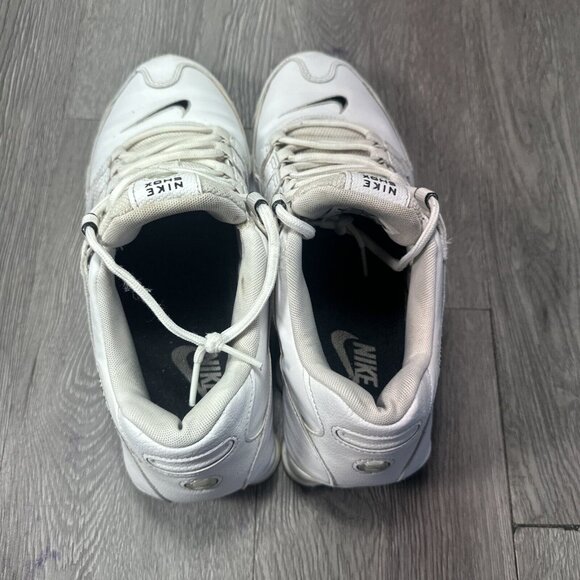 Nike Shox NZ 2019 White Leather Black Swoosh Sneakers 501524-106 Men 8.5/ 10 W main image 5